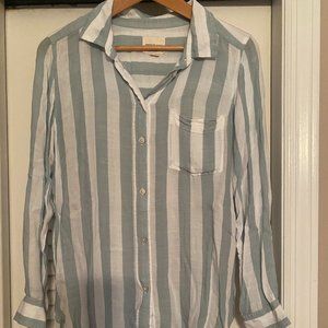 American Eagle womans shirt  light blue and white stripe